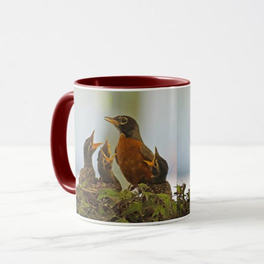 Robin-Familien-Tasse Tasse (Vorderseite Links)