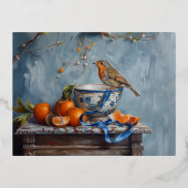 Robin - Foil Postcards Folien Feiertagspostkarte (Vorderseite)