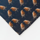 Robin Frenzy Fleece Blanket (Navy/Blue Mix) (Ecke)