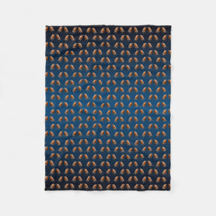 Robin Frenzy Fleece-Decke (Navy/Blau-Mix) Fleecedecke