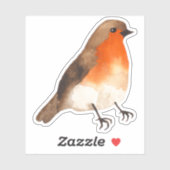 Robin Garden Bird Sticker (Blatt)
