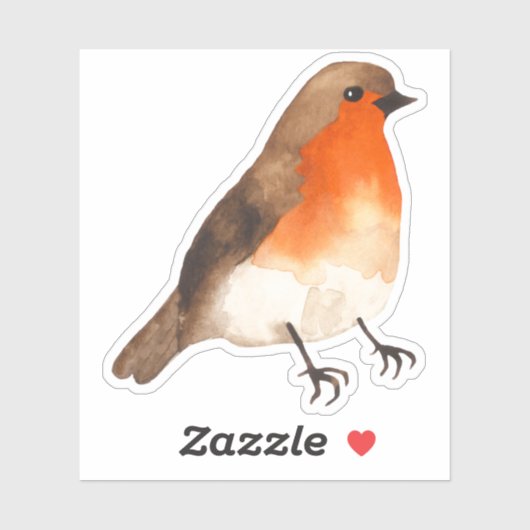 Robin Garden Bird Sticker (Blatt)