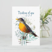 Robin Garden Bird Wildlife Karte (Stehend Vorderseite)