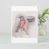 Robin Greeting Card Einladung (Stehend Vorderseite)