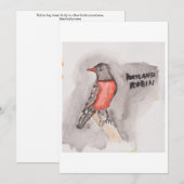 Robin Greeting Card Einladung (Vorne/Hinten)