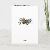 Robin, heilig, Kiefer - Mama Weihnachten Karte (Rückseite)