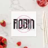 Robin Hi-Tech Name Grafik Serviette (Beispiel)