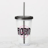 Robin Hi-Tech Name Graphic Acryltrinkbecher (Vorderseite)