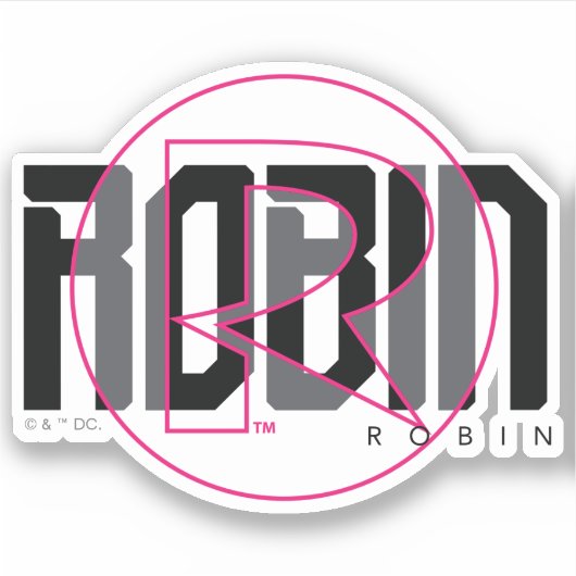 Robin Hi-Tech Name Graphic Aufkleber (Vorderseite)