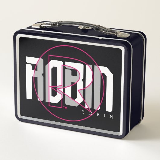 Robin Hi-Tech Name Graphic Metall Brotdose (Rückseite)
