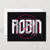 Robin Hi-Tech Name Graphic Postkarte (Vorne/Hinten)