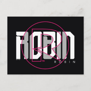 Robin Hi-Tech Name Graphic Postkarte