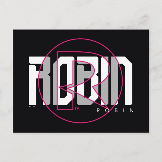 Robin Hi-Tech Name Graphic Postkarte (Vorderseite)