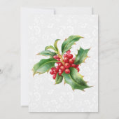 Robin & Holly Berry Wreath Einladung (Rückseite)