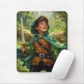 Robin Hood als Kind dargestellt Mousepad (Mit Mouse)