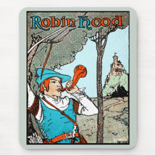 Robin Hood Antique Illustration frohe Männer Mousepad