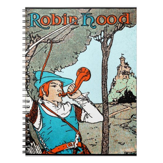 Robin Hood Antique Illustration frohe Männer Notizblock (Vorderseite)
