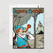 Robin Hood Antique Illustration frohe Männer Postkarte (Vorne/Hinten)