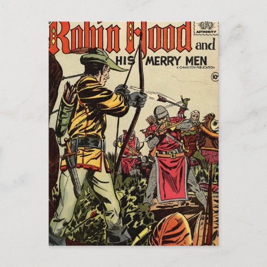 Robin Hood Comic Book Postkarte (Vorderseite)