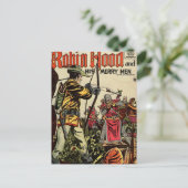 Robin-Hood-Comic Postkarte (Stehend Vorderseite)