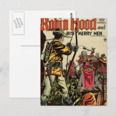 Robin-Hood-Comic Postkarte (Vorne/Hinten)
