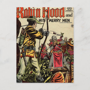 Robin-Hood-Comic Postkarte