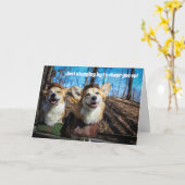 Robin Hood Corgi erhalten wohle Karte (Gelbe Blume)