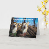 Robin Hood Corgi Friends Karte (Gelbe Blume)