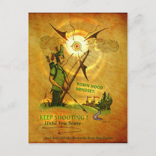 Robin Hood ermutigend Postcard Postkarte