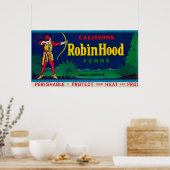 Robin Hood Fern LabelWashington Staat Poster (Küche)
