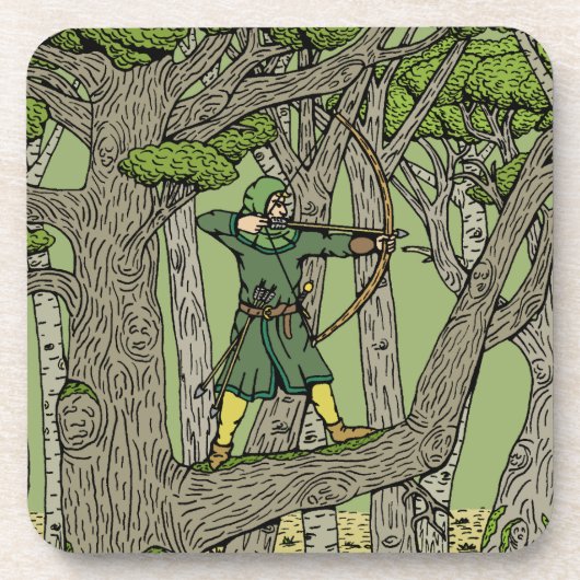 Robin Hood Getränkeuntersetzer (Vorderseite)