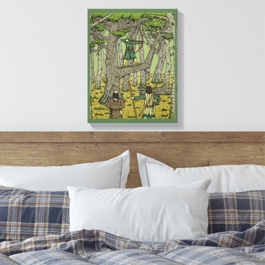 Robin Hood im Sherwood-Wald Leinwanddruck (Insitu (Schlafzimmer))