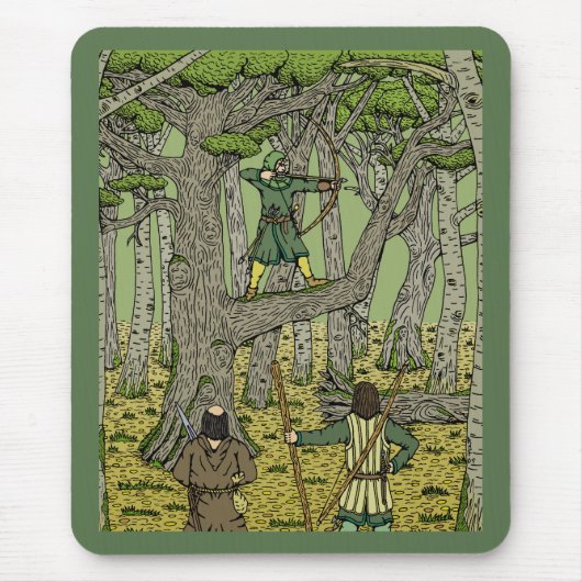 Robin Hood im Sherwood-Wald Mousepad (Vorne)