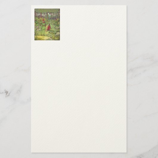 Robin Hood im Wald Briefpapier (Vorderseite)