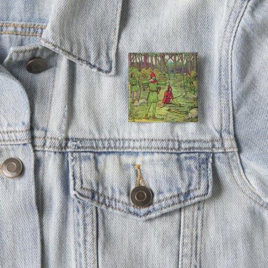 Robin Hood im Wald Button (Beispiel)
