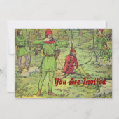 Robin Hood im Wald Einladung (Vorderseite)