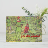 Robin Hood im Wald Einladung (Stehend Vorderseite)