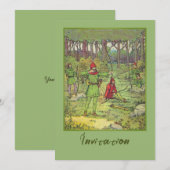 Robin Hood im Wald Einladung (Vorne/Hinten)