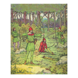 Robin Hood im Wald Fotodruck
