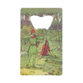Robin Hood im Wald Geldbeutel Flaschenöffner (Rückseite)