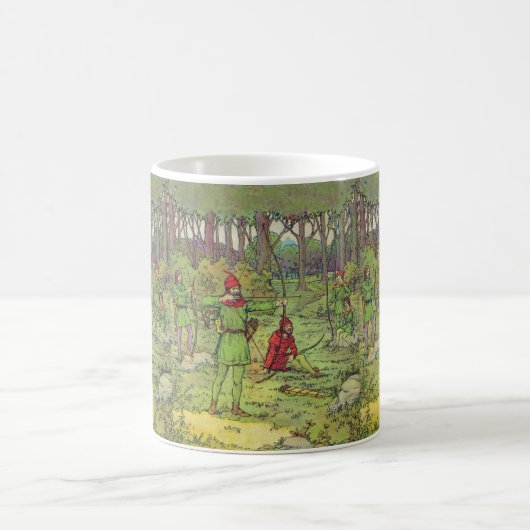 Robin Hood im Wald  Kaffeetasse (Mittel)