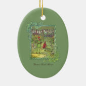 Robin Hood im Wald Keramik Ornament (Hinten)