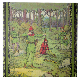 Robin Hood im Wald Keramikfliese