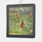Robin Hood im Wald  Keramikornament (Links)