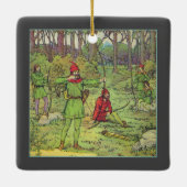 Robin Hood im Wald  Keramikornament (Rückseite)