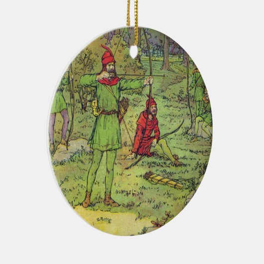 Robin Hood im Wald Keramikornament (Rechts)