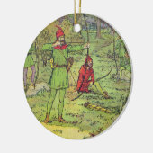 Robin Hood im Wald Keramikornament (Links)