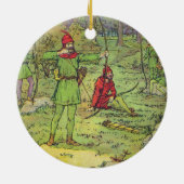 Robin Hood im Wald Keramikornament (Hinten)