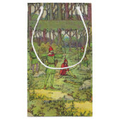 Robin Hood im Wald kleine Geschenktasche Geschenktüte (Rückseite)