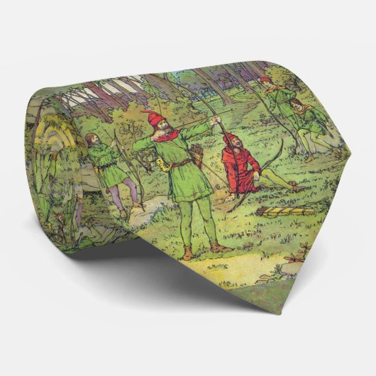 Robin Hood im Wald Krawatte (Gerollt)